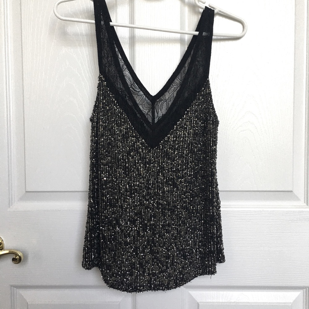 Sequin & Lace All Saints Tank Top